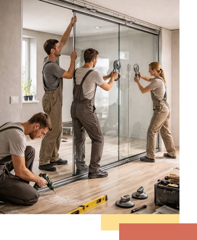 Изготовление стеклянных перегородок на заказ в Лесосибирске