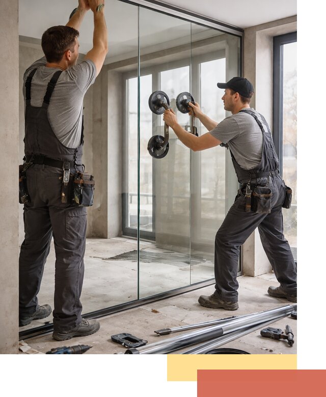 Цельностеклянные перегородки под ключ в Лесосибирске