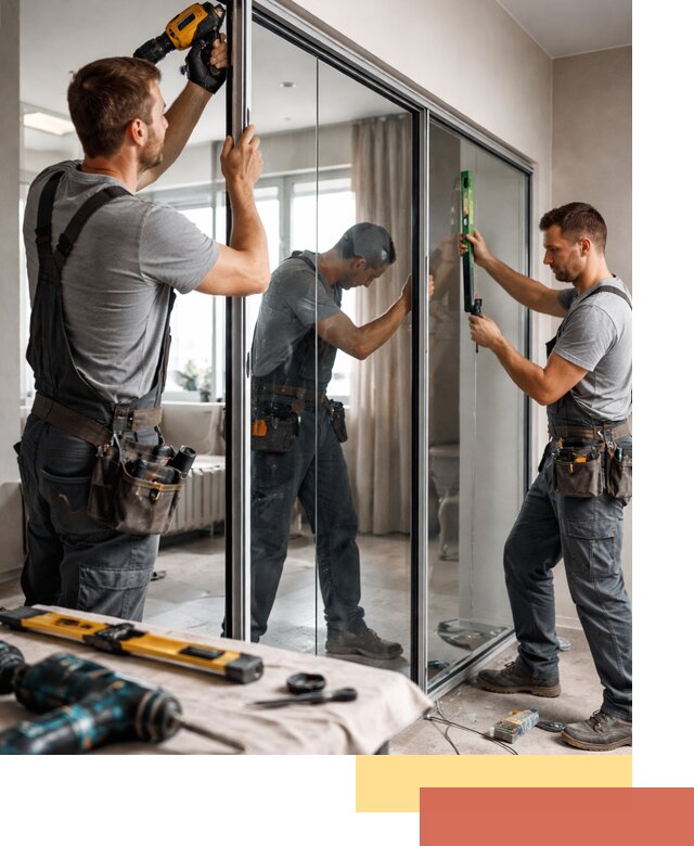 Каркасные стеклянные перегородки под ключ в Лесосибирске