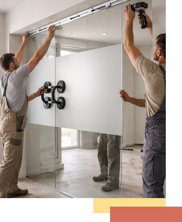 Матовые стеклянные перегородки под ключ в Лесосибирске