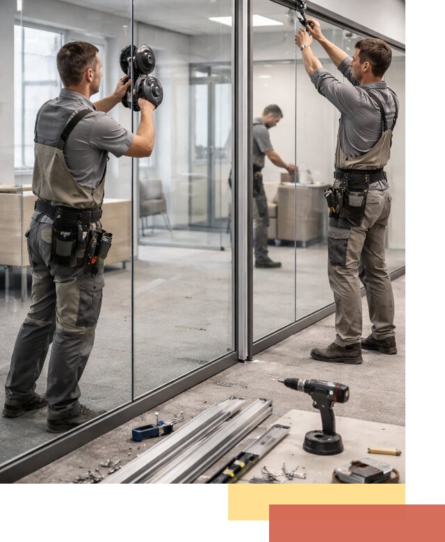 Стеклянные офисные перегородки под ключ в Лесосибирске