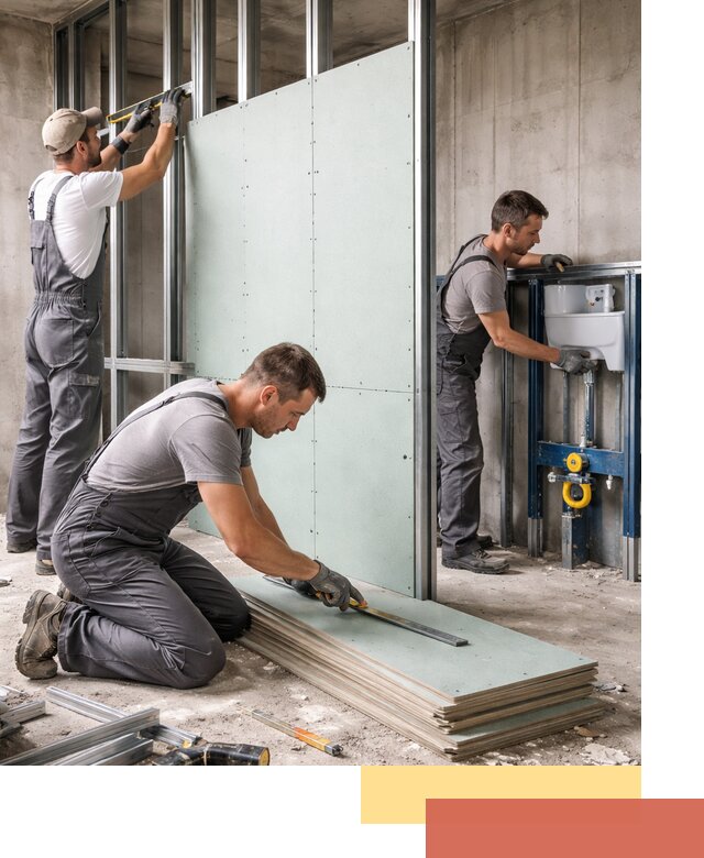 Монтаж и ремонт сантехнических перегородок в Лесосибирске