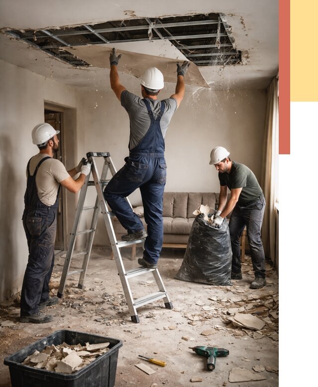 Демонтаж гипсокартонного потолка в Лесосибирске от 437 руб. за м2 — ОТДЕЛОЧНИК-Лсс