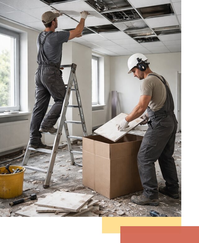 Демонтаж потолочной плитки в Лесосибирске быстро и аккуратно