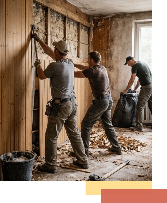 Демонтаж вагонки и вывоз материалов в Лесосибирске