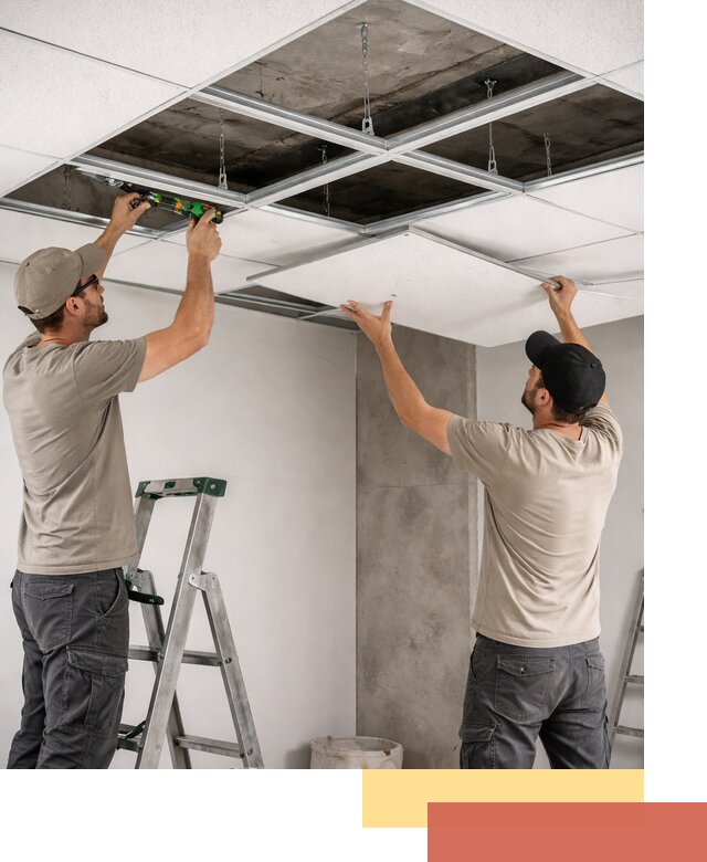 Монтаж потолка Армстронг под ключ в Лесосибирске