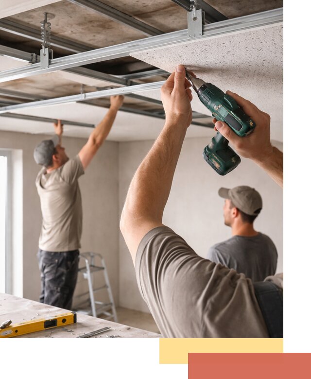 Монтаж акустического потолка в Лесосибирске под ключ