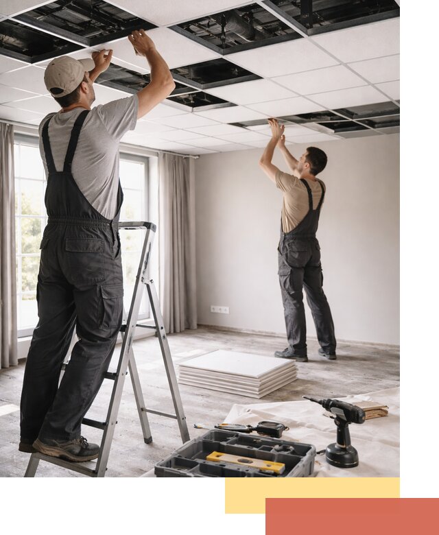 Замена плит подвесного потолка в Лесосибирске быстро и качественно