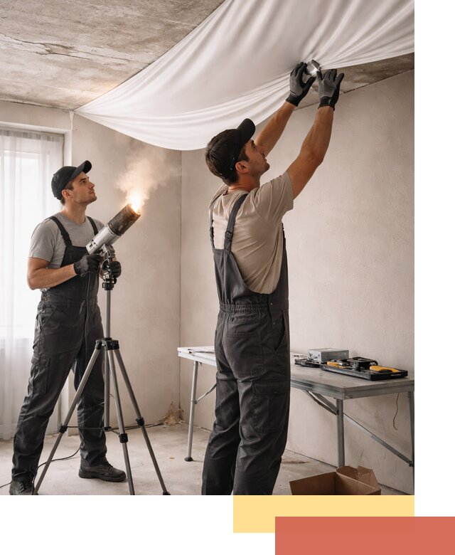 Установка натяжного потолка под ключ в Лесосибирске