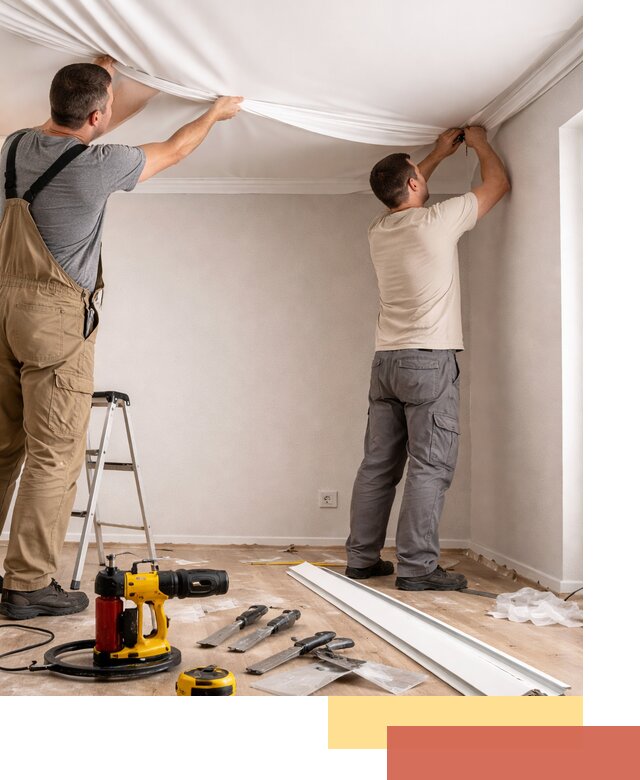 Монтаж ПВХ натяжного потолка в Лесосибирске качественно и быстро