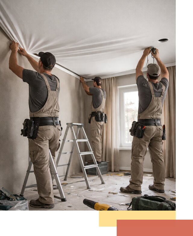 Монтаж матового натяжного потолка в Лесосибирске качественно и быстро