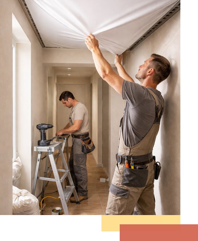 Монтаж натяжного потолка в прихожей в Лесосибирске