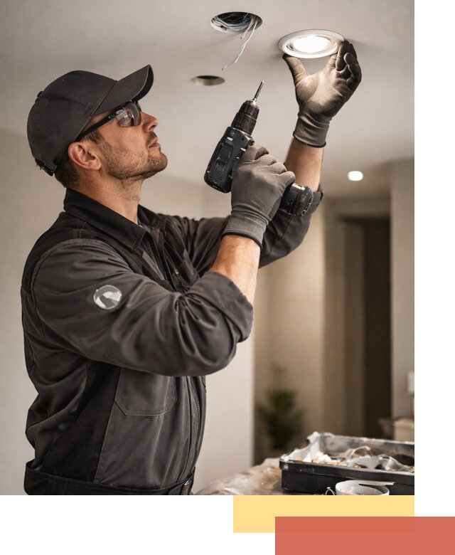 Установка точечных светильников в натяжной потолок в Лесосибирске