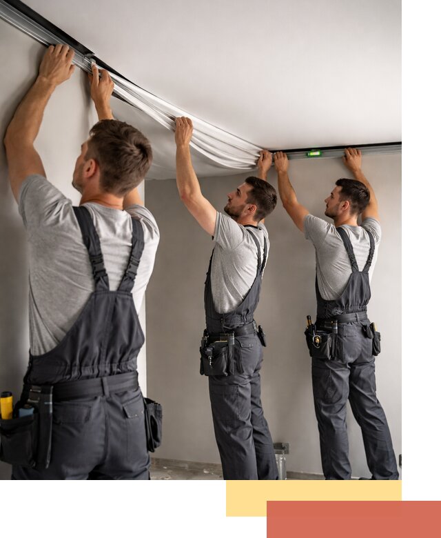 Теневые натяжные потолки в Лесосибирске: монтаж и отделка быстро и качественно