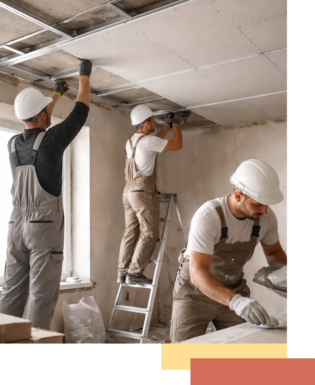 Одноуровневый потолок из гипсокартона в Лесосибирске — монтаж и отделка