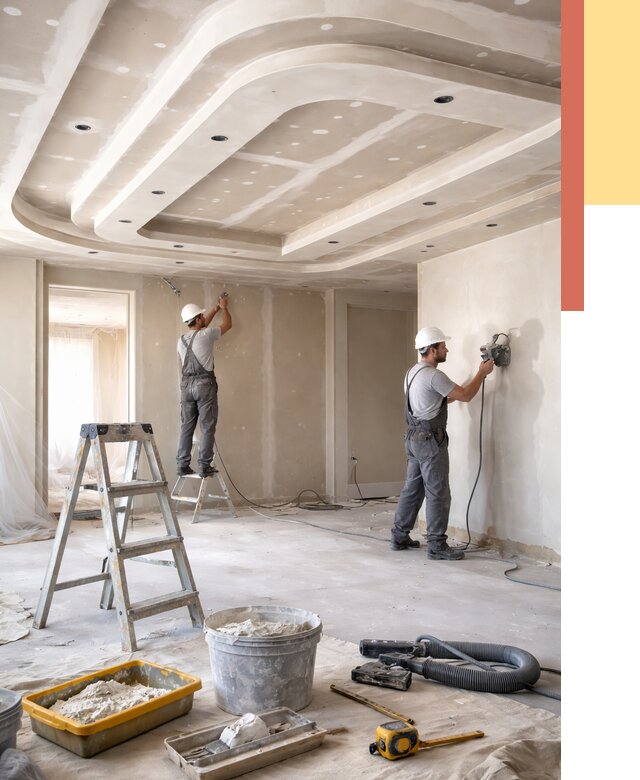 Многоуровневый потолок из гипсокартона в Лесосибирске от 781 руб. под ключ | ОТДЕЛОЧНИК-Лсс