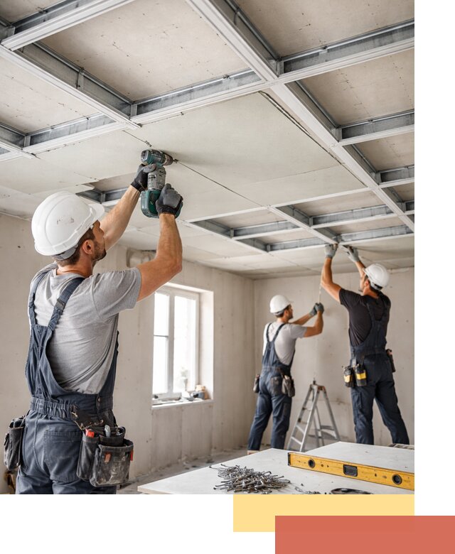 Кессонный потолок из гипсокартона под ключ в Лесосибирске