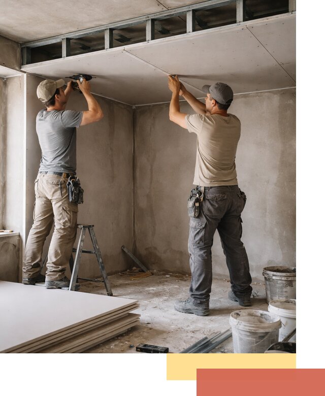 Короб из гипсокартона на потолке под ключ в Лесосибирске