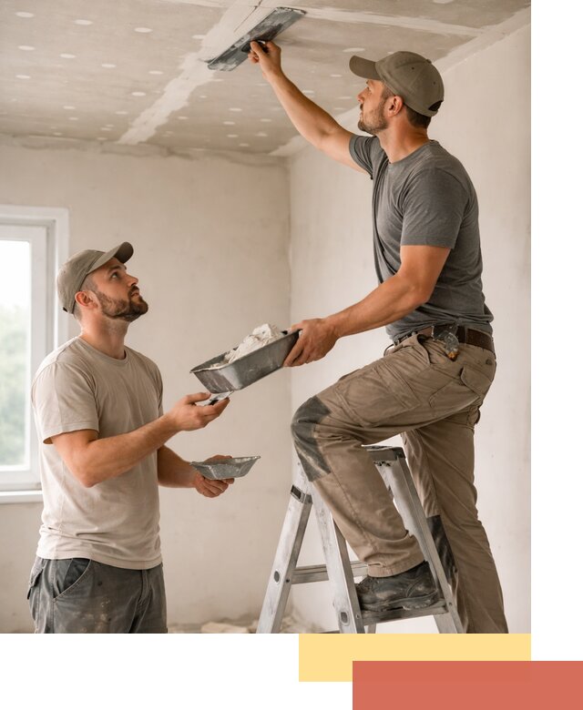 Шпаклевка потолка из гипсокартона в Лесосибирске качественно и быстро