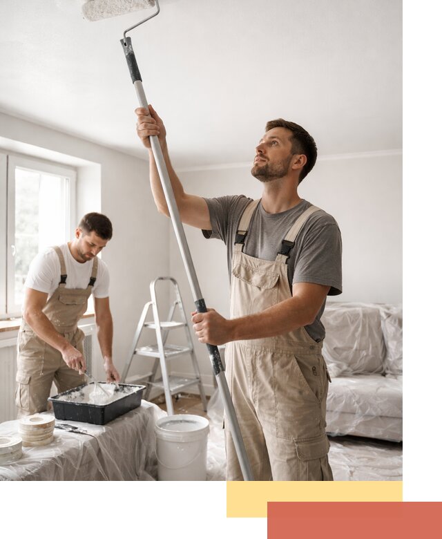 Покраска потолка водоэмульсионной краской в Лесосибирске