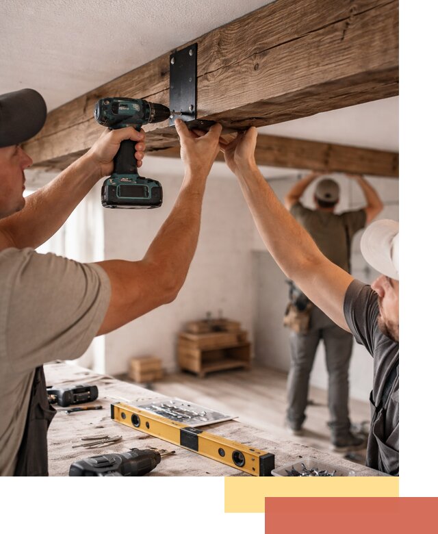 Монтаж декоративных потолочных балок в Лесосибирске