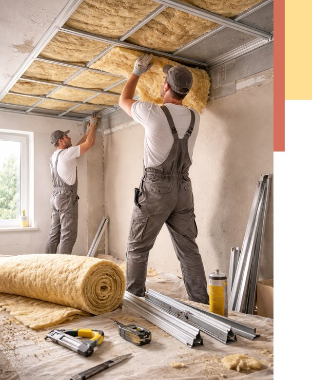 Утепление потолка в Лесосибирске от 7499 руб/м2 — недорого, быстро, под ключ | ОТДЕЛОЧНИК-Лсс