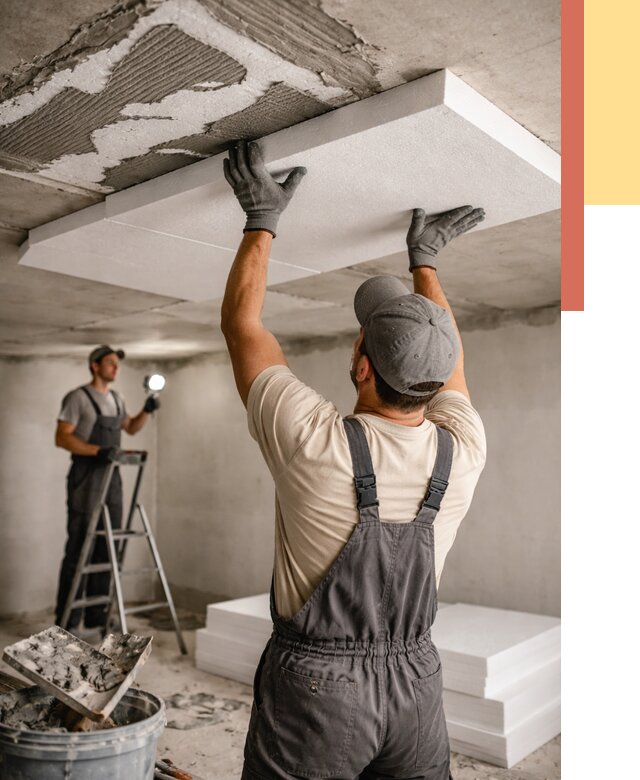 Утепление потолка пенопластом в Лесосибирске от 4687 руб/м2 — недорого и быстро | ОТДЕЛОЧНИК-Лсс