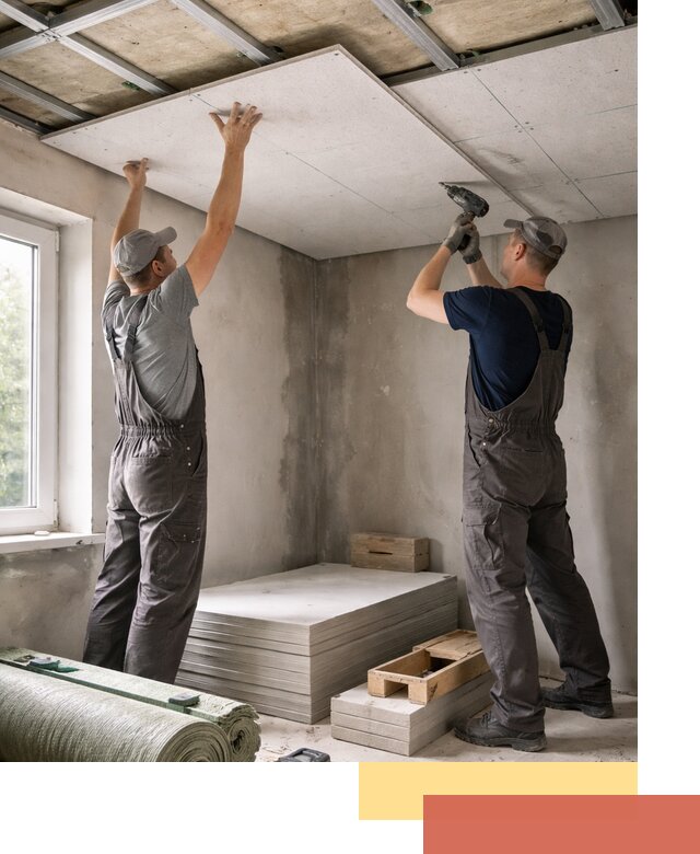 Шумоизоляция потолка панелями ЗИПС в Лесосибирске